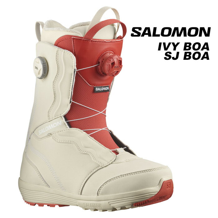 SALOMON サロモン スノーボード ブーツ IVY BOA SJ BOA TEAM Bleached Sand/Almond Milk/Aurora Re 23-24 モデル レディース