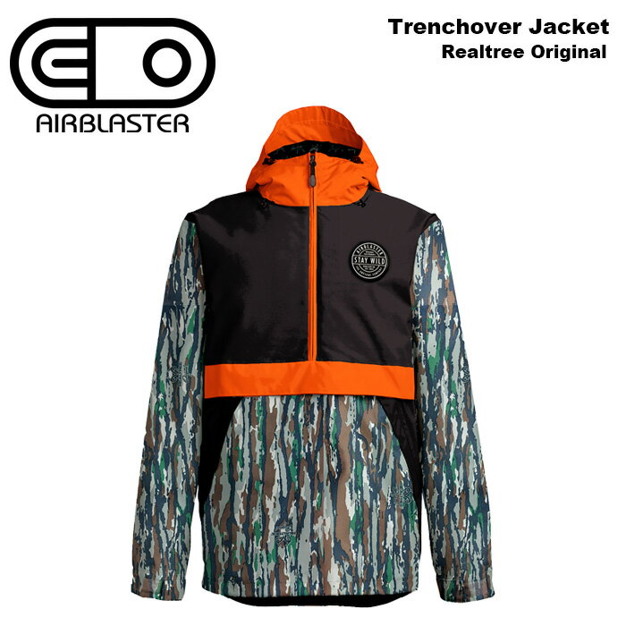 Trenchover Jacket Realtree Original Sizes: XS, S, M, L Colors: Realtree-Original Airblasterはプルオーバーを発明した。そうではありません。ただし、一番ジューシーなものを作っています。 また、私たちは閉所恐怖症で汗っかきなので、通気性の良い深いネックジッパー、急な着脱に対応するサイドのフルエントリージッパー、 そして最も壮大なダンスムーブに対応する十分なフィット感のあるデザインにしました。15Kの豊富なカラーバリエーションで、 トレンチオーバーのある生活を楽しんでみてはいかがでしょうか。 ※ご注意※ ・製造過程で細かいキズがつくことがあります。ご了承ください。 ・実店舗と在庫を共有しいるため、タイミングによって完売となる場合がございます。 ・モニターの発色によって色が異なって見える場合がございます。