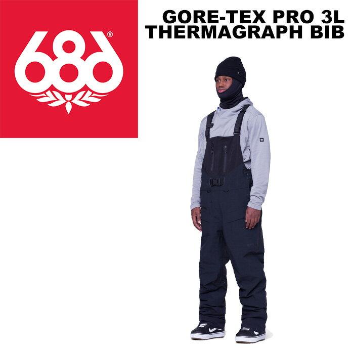 686 シックスエイトシックス ウェア GORE-TEX PRO 3L THERMAGRAPH BIB 23-24(2024)モデル パンツ