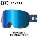 REVOLT リボルト ゴーグル FRAMELESS / Navy × Navy / Blue Mirror × Gray 24-25 モデル(4)