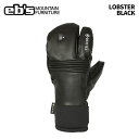 eb's【24/25・LOBSTER:BLACK】エビス ロブスター 三本指 外縫い トリガーミット ミトン スキー スノボ スノーボード スノーボードグローブ