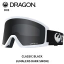 【J05】DRAGON ドラゴン ゴーグル DX3 CLASSIC BLACK LL DARK SMOKE 24-25 モデル【返品交換不可商品】