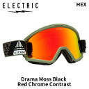 ELECTRIC エレクトリック ゴーグル Hex Drama Moss Black Red Chrome Contrast 24-25 モデル【返品交換不可商品】