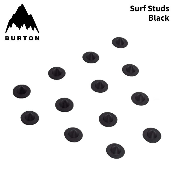 Surf Studs カラー : Black 【プロダクトについて】 スノーボードアクセサリー。 剥がして貼るだけで確かなグリップ力を提供。 確実なトラクションで、足元のパフォーマンスをアップ。Burton サーフ スタッズは、 Burtonのバックシートドライバーおよびレゾネイターパウサーフボードに使用されているものと同じトラクション機能を備えています。全てのバインディングレスボードに確実なグリップをもたらし、従来のストンプパッドとして使用すればトラクションが向上します。 【プロダクトフィーチャー】 ・取り付け簡単 ステッカーのようにシールをはがしてグリップが必要な場所に貼ってください。 ※ご注意※ ・製造過程で細かいキズがつくことがあります。ご了承ください。 ・実店舗と在庫を共有しいるため、タイミングによって完売となる場合がございます。 ・モニターの発色によって色が異なって見える場合がございます。