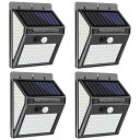 4個セット 140LED ソーラーライト ウォールライト 人感 センサーライト PIR 夜間自動点灯 IP65防水 太陽光充電 屋外 ◇FAM-AXW-W021...