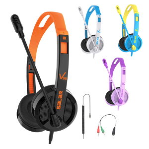 こども用 ヘッドセット 有線 オンイヤー型 ヘッドホン 子ども用 キッズ ヘッドフォン 3.5mm 4極ミニプラグ 一体型 3極 分岐型 ◇FAM-SALAR-V38格安セール