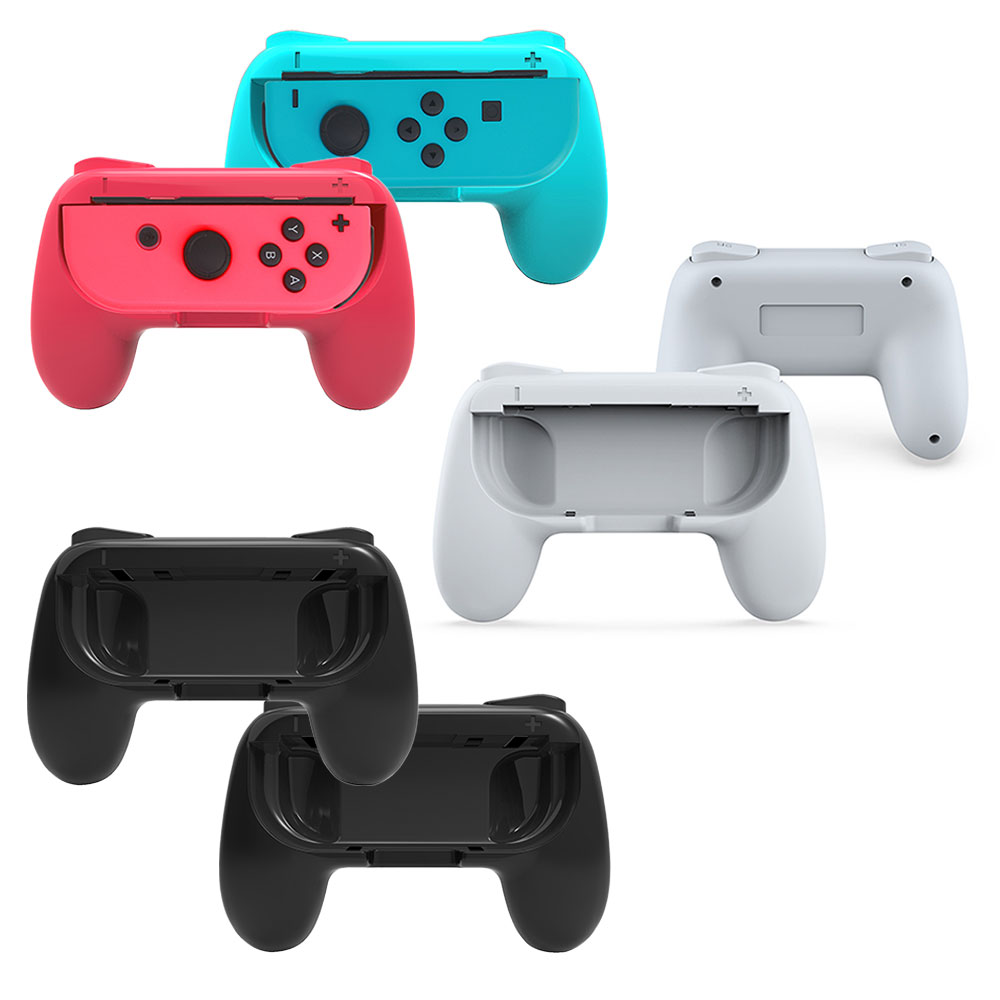 NintendoSwitch Joy-Con 専用グリップ 2個セット スイッチ ジョイコン グリップ SL、SRボタン使用可能 手にフィット ゲーム アクセサリー ◇FAM-TNS-851B【メール便】