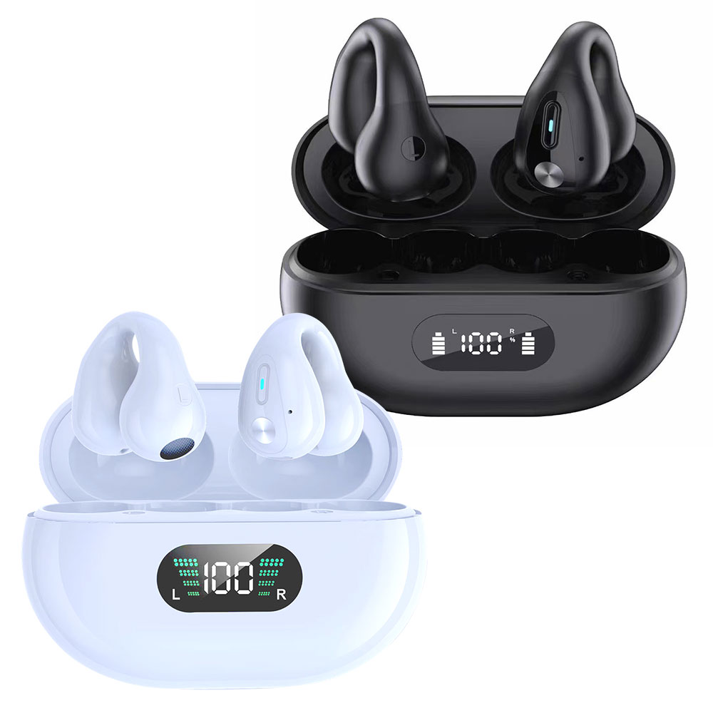 イヤーカフ型イヤホン Q80 ワイヤレスイヤホン Bluetooth 5.3 耳挟み式 快適 完全ワイヤレスヘッドセット 自動ペアリング Hi-Fi高音質 通話 音楽再生 ◇FAM-Q80【メール便】