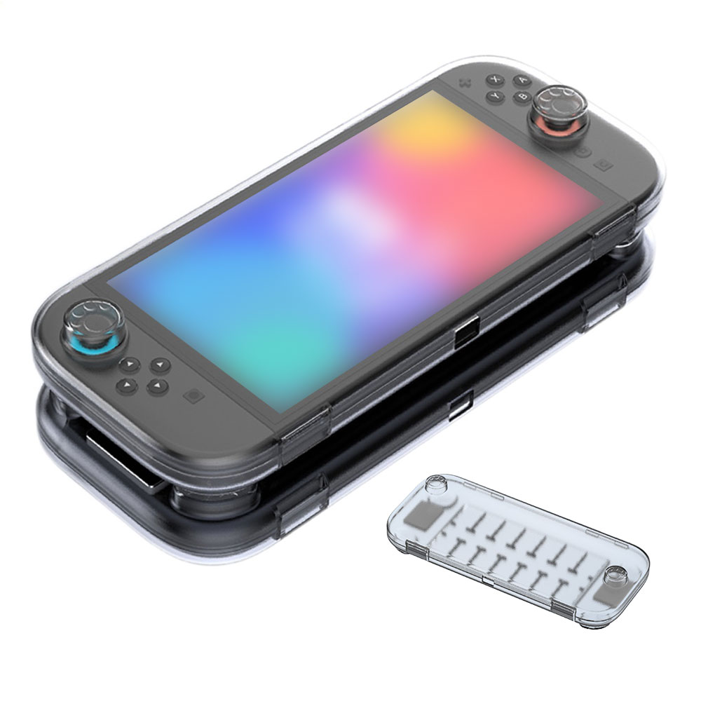 Switch2専用 クリスタル 収納ケース スイッチ2 アクセサリー クリアケース 透明 シンプル 可愛い 肉球デザイン SWITCH2 ◇FAM-MTT-122-A