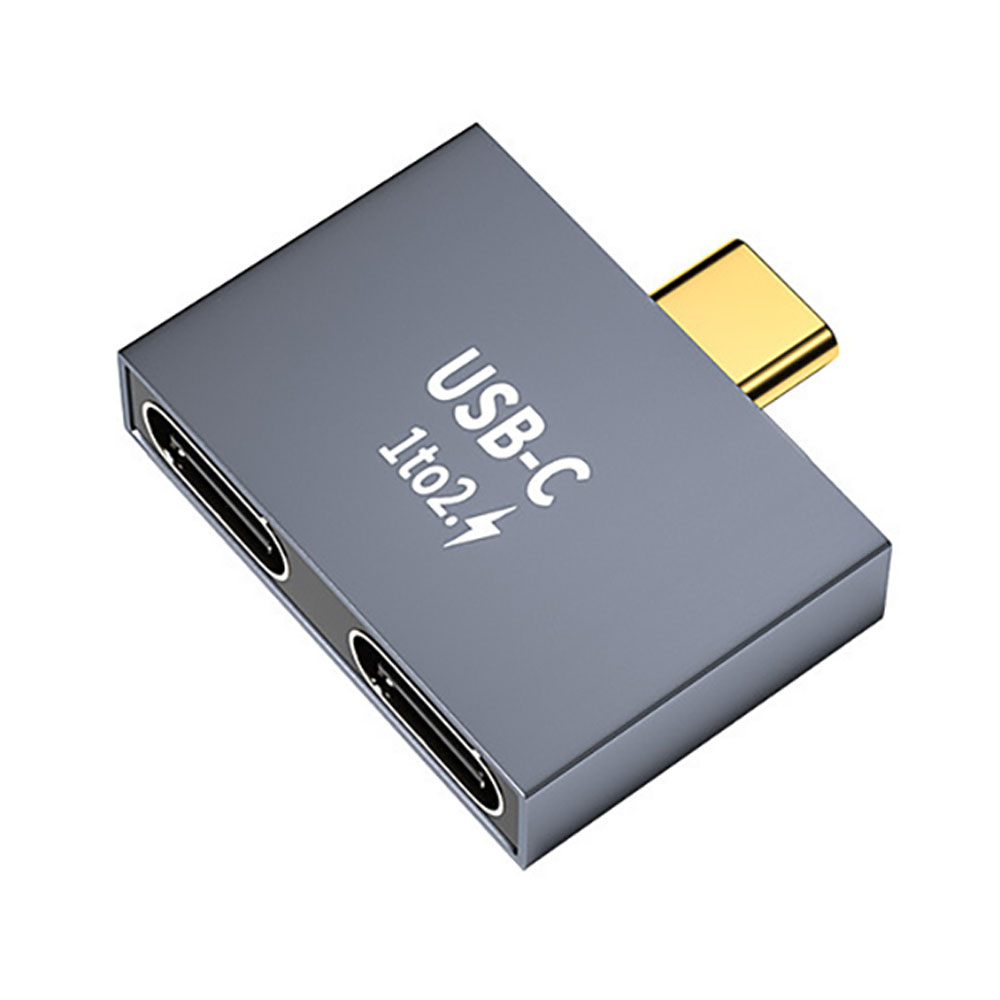 USB Type-C スプリッター Type-Cオス×1 Type-Cメス×2 分岐 アダプタ 充電 データ転送 スマートフォン タブレット ◇FAM-USB-C【メール便】