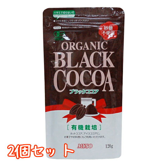 ＼送料無料 メール便／【オーガニック ブラックココア（無糖） 120g×2個】※お取り寄せ品です。