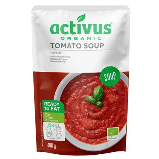 送料無料 おまとめ買い【activus オーガニック トマトスープ 400g×10個セット】※お取り寄せ品