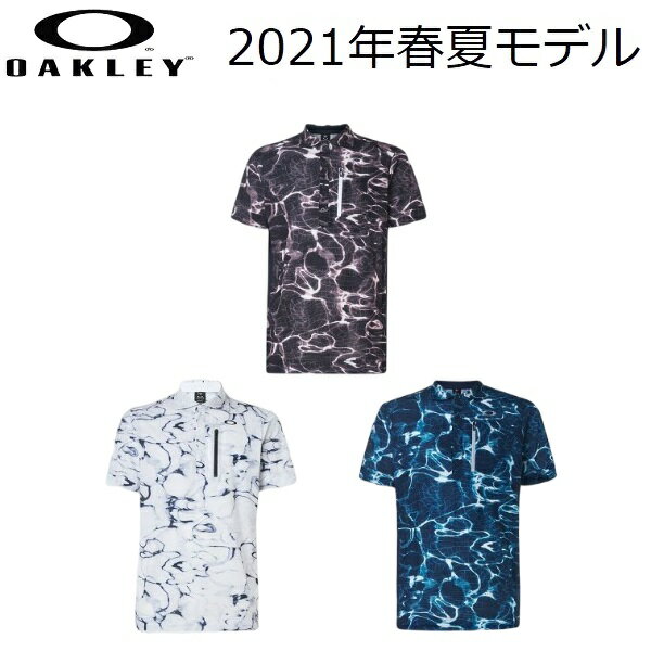 オークリー ポロシャツ メンズ オークリー ゴルフ ウェア メンズ ポロシャツ【OAKLEY】SINUOUS GRID SHIRTカラー：BLACK PRINT(00G)カラー：WHITE PRINT(186)カラー：BLUE STORM PRINT(66V)FOA402501