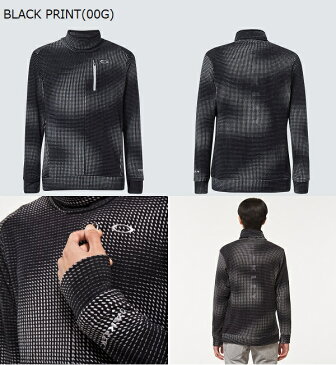 オークリー ゴルフ ウェア メンズ ハイネック シャツ【OAKLEY】ELLIPSE HI-NECK LS SHIRTカラー:BLACK PRINT(00G)カラー:WHITE PRINT(186)カラー:BLUE STORM PRINT(66V)カラー:RED PRINT(40T)FOA402866
