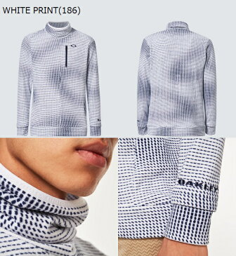 オークリー ゴルフ ウェア メンズ ハイネック シャツ【OAKLEY】ELLIPSE HI-NECK LS SHIRTカラー:BLACK PRINT(00G)カラー:WHITE PRINT(186)カラー:BLUE STORM PRINT(66V)カラー:RED PRINT(40T)FOA402866