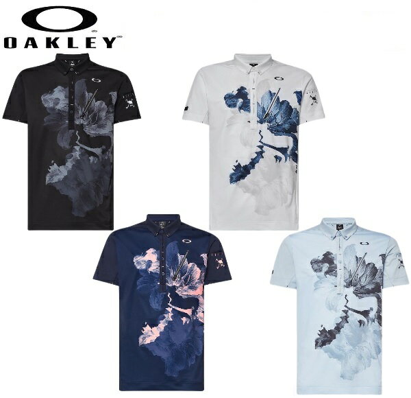 オークリー ゴルフ ウェア メンズ スカル シャツ【OAKLEY】SKULL COVERT BLOOM SHIRT カラー：BLACKOUT(02E)カラー：WHITE(100)カラー：PEACOAT(67Z)カラー：BLUE FOG(6D2)FOA403516