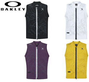 オークリー ゴルフ ウェア メンズ スカル ベスト【OAKLEY】SKULL VECTOR SWEATER VESTカラー：BLACKOUT(02E)カラー：WHITE(100)カラー：GRAPE(81E)カラー：BRASS YELLOW(550)FOA404231