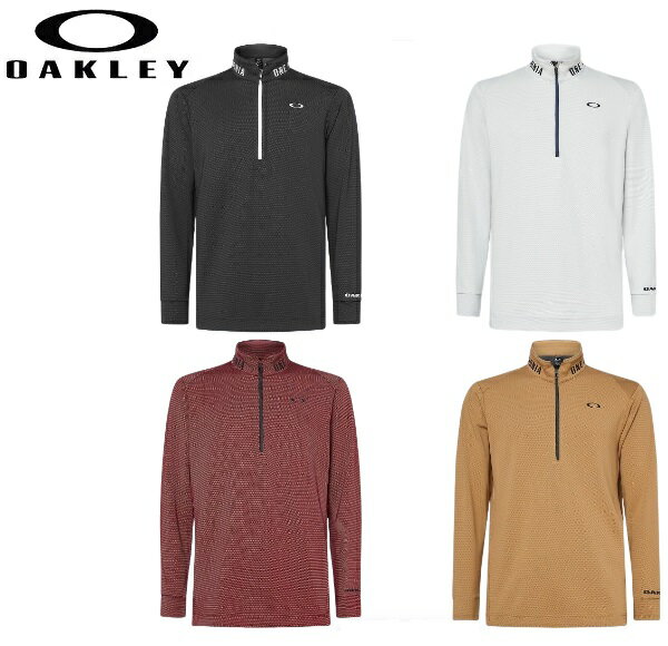 オークリー ゴルフ ウェア メンズ スカル モック【OAKLEY】PLEASANT LS MOCK 4.0カラー：BLACKOUT(02E)カラー：WHITE(100)カラー：MAROON(473)カラー：ANTIQUE BRONZE(87D)FOA404245