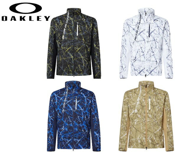 オークリー ゴルフ ウェア メンズ ジャケット【OAKLEY】CRACK MX JACKETカラー：BLACK PRINT(00G)カラー：WHITE PRINT(186)カラー：BLUE STORM PRINT(66V)カラー：BROWN PRINT(86E)FOA404246