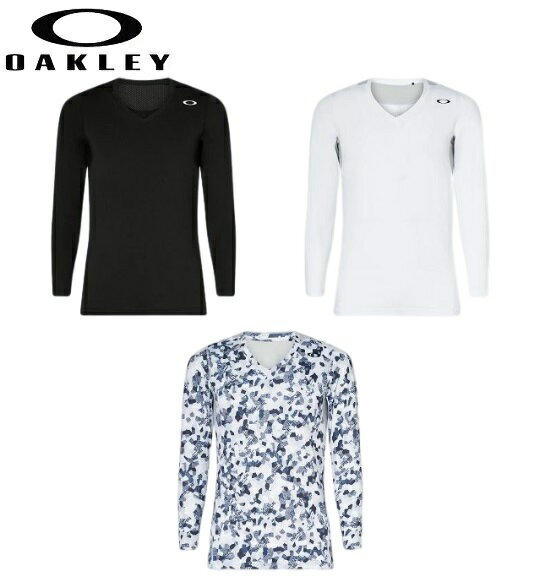 オークリー ゴルフ ウェア メンズ アンダー【OAKLEY】Technical Base Layer LS V Neck 3.0カラー：BLACKOUT(02E)カラー：WHITE(100)カラー：WHITE PRINT(186)FOA405086