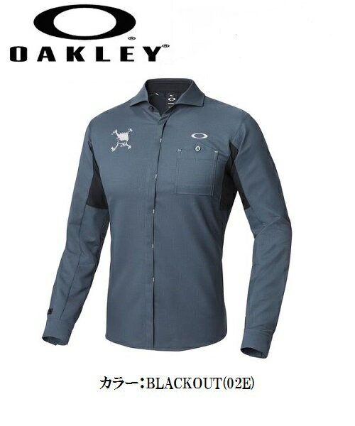 オークリー ゴルフ ウェア スカル シャツ【OAKLEY】SKULL FREQUENT LS SHIRTS【SLIM】カラー：BLACKOUT(02E)カラー：WHITE(100)カラー：SAPPHIRE(68C)401911JPラッキーシール対応