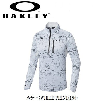 オークリー ゴルフ ウェア スカル モック シャツ【OAKLEY】SKULL SPATIAL LS MOCK【SLIM】カラー：BLACK PRINT(00G)カラー：WHITE PRINT(186)カラー：BLUE PRINT(62K)434303JP