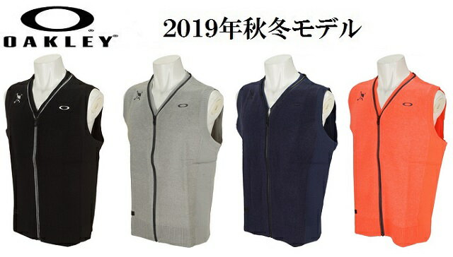 オークリー ゴルフ ウェア メンズ スカル セーター ベスト【OAKLEY】SKULL ZIP SWEATER VEST 4.0カラー：BLACKOUT(02E)カラー：GRAY SLATE(22P)カラー：PEACOAT(67Z)カラー：CORAL GLOW(823)461791JP