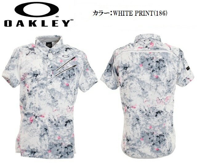 オークリー ゴルフ ウェア メンズ スカル シャツ【OAKLEY】SKULL ABERRATION SHIRTSカラー：WHITE PRINT(186)カラー：GUNMETAL PRINT(25C)カラー：BLUE STORM PRINT(66V)カラー：RED PRINT(40T)FOA400792