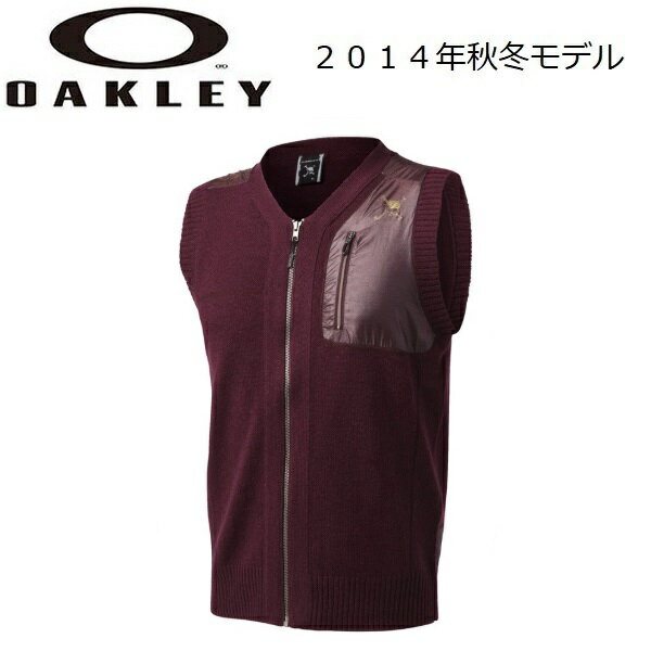 オークリー ゴルフ ウェア セーター ベスト【OAKLEY】SKULL CROWN ZIP SWEATER VESTカラー：JET BLACK(01K)カラー：DARK HEATHER GRAY(20Q)カラー：AUBERGINE(82R)433215JP