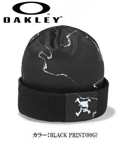 オークリー ゴルフ メンズ スカル ニット キャップ【OAKLEY】SKULL ZIP BEANIEカラー：BLACK PRINT(00G)カラー：WHITE PRINT(186)カラー：BLUE STORM PRINT(66V)カラー：YELLOW DUST(580)912061JP