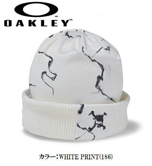 オークリー ゴルフ メンズ スカル ニット キャップ【OAKLEY】SKULL ZIP BEANIEカラー：BLACK PRINT(00G)カラー：WHITE PRINT(186)カラー：BLUE STORM PRINT(66V)カラー：YELLOW DUST(580)912061JP