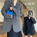 ジャケット レディース 春 テーラードジャケット ライトアウター アウター コート 羽織り テーラード カラーレス 長袖 ロング丈 大きいサイズ ブラック 無地...