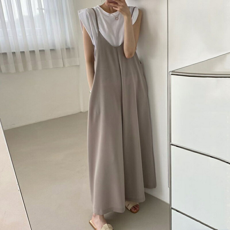 オールインワン パンツ サロペット ワイドパンツ 夏 レディース パンツ ワイド ガ...