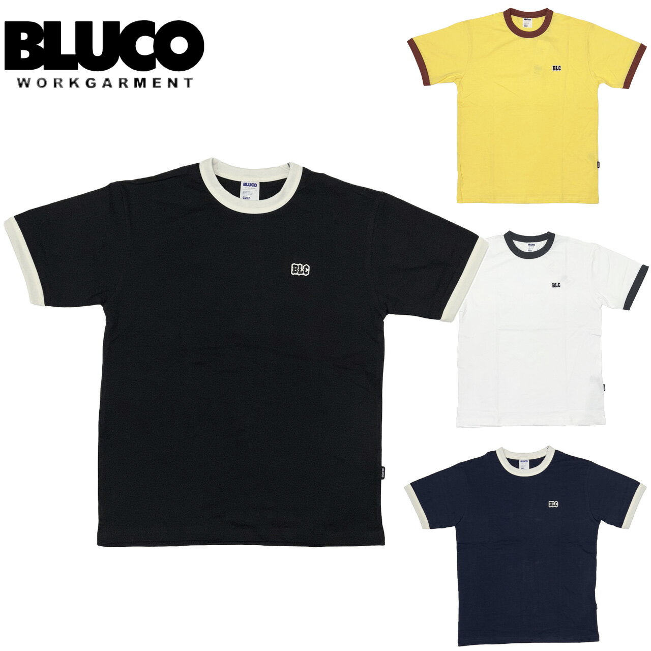 Rakuten - BLUCO ブルコ HEAVY DRY COTTON RINGER TEE -BLC- リンガー Tシャツ 半袖 155-22-015