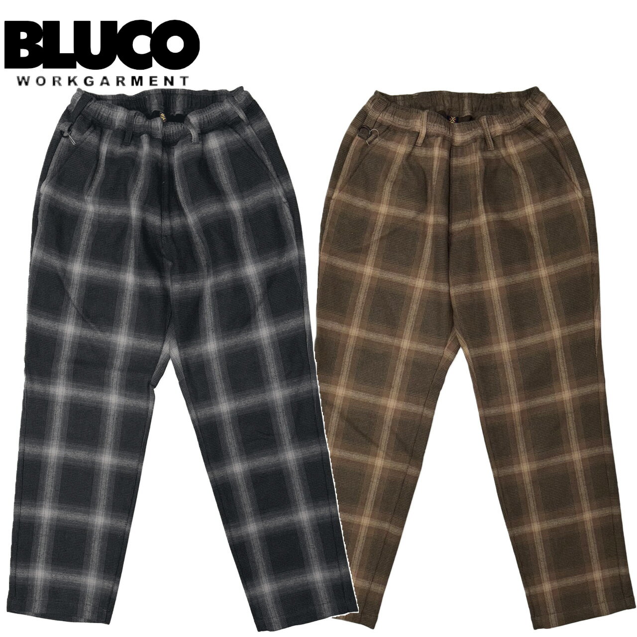 Rakuten - BLUCO ブルコ OMBRE CHECK WARM EASY PANTS オンブレーチェック 防寒パンツ 157-41-044