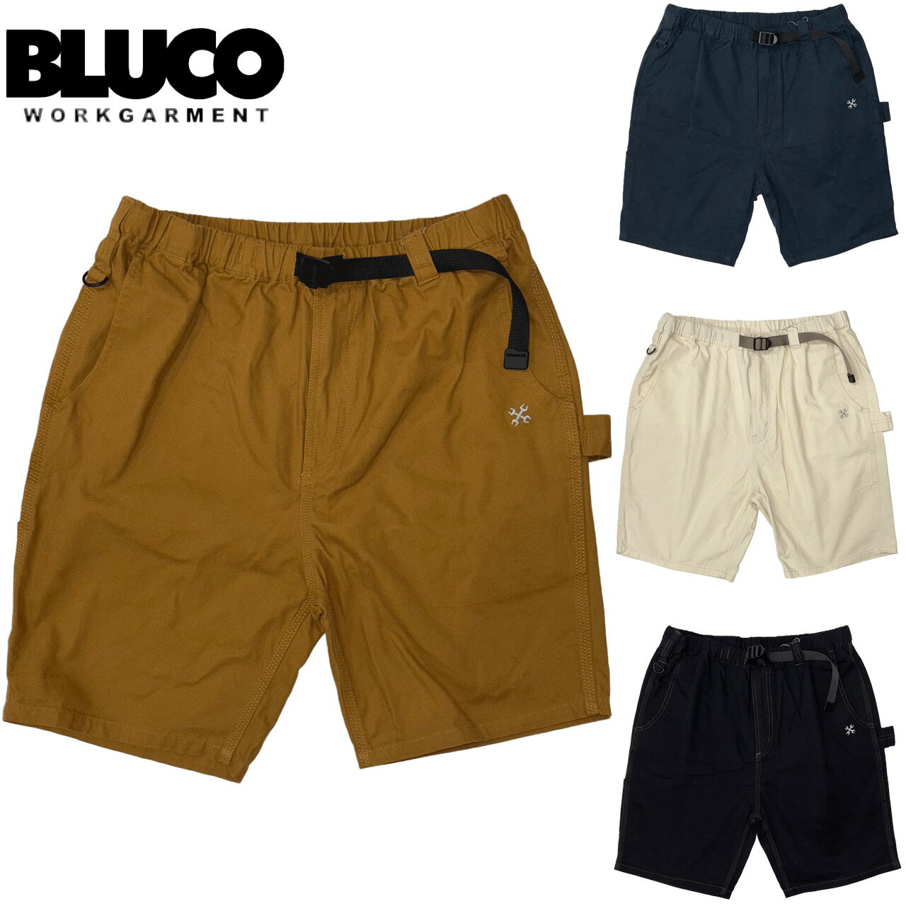 乐天商城 - BLUCO ブルコ LIGHT CANVAS PAINTER SHORTS ライト キャンバス ペインターショーツ 153-45-008