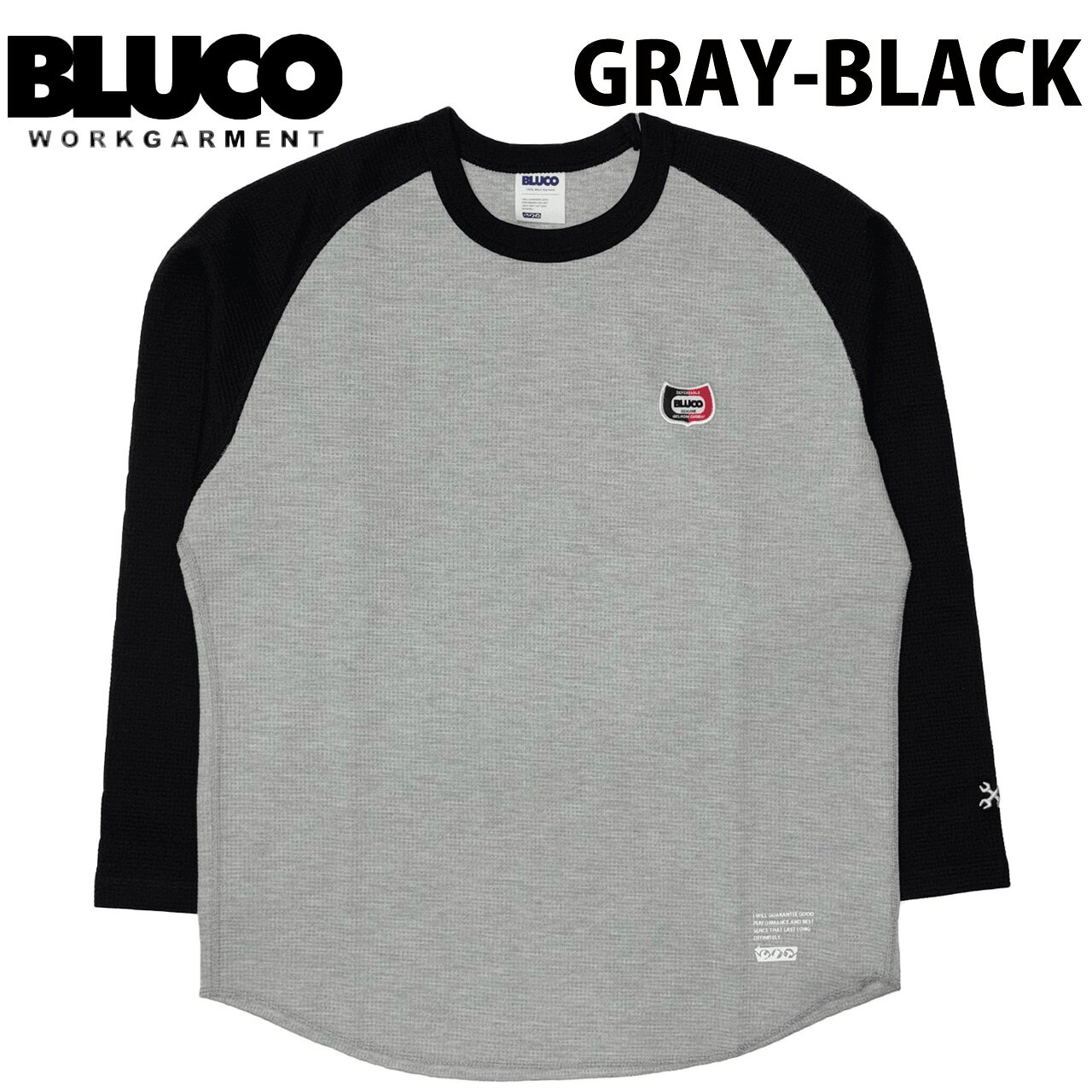 BLUCO ブルコ RAGLAN THERMAL SHIRT -Champ- ラグランスリーブ サーマルシャツ 155...