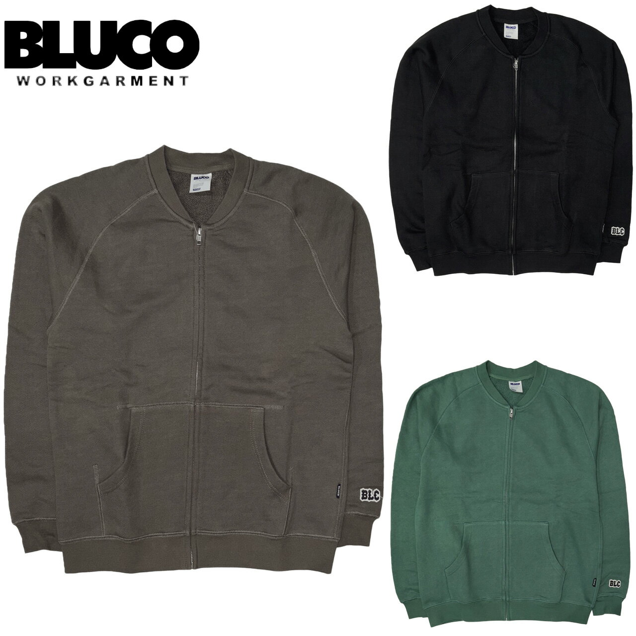 樂天商城 - BLUCO ブルコ HEAVY PILE ZIP JACKET スウェット ジップ ジャケット 155-13-027