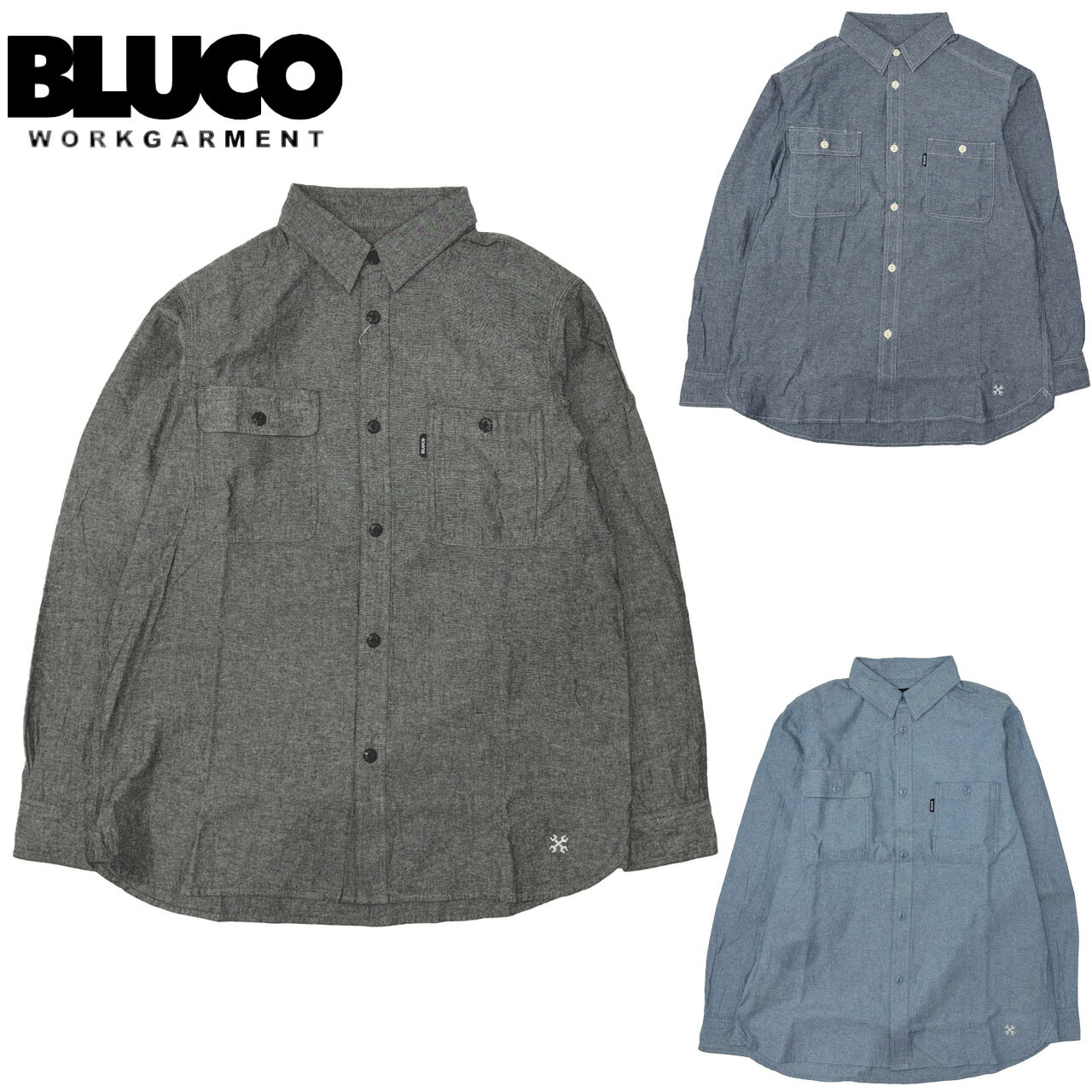 美品 BLUCO 半袖ワークシャツ Mサイズ カーキグレー - メルカリ