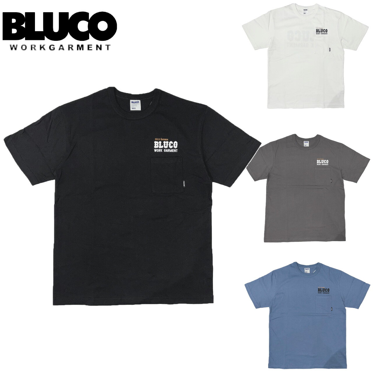 BLUCO ブルコ POCKET TEE -Bolt- ポケット Tシャツ 153-22-012