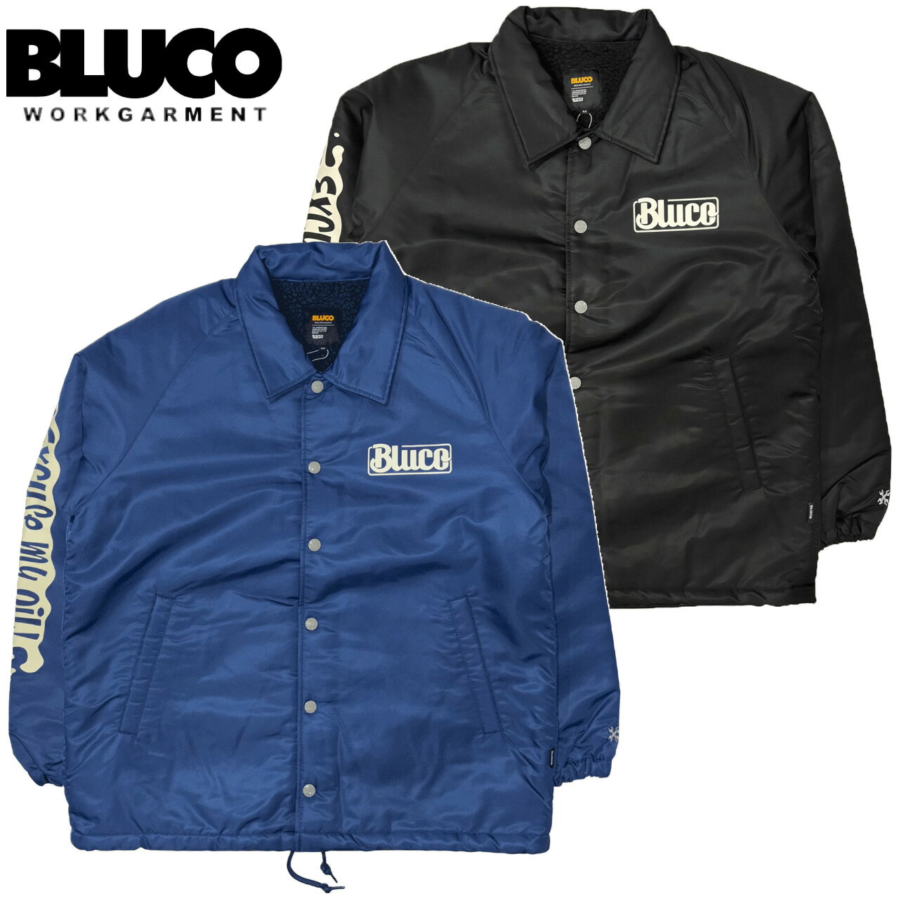 BLUCO ブルコ BOA COACH JACKET -Artwork by JACK-O’ ART WORKS- ボア コーチジャケット 157-31-049