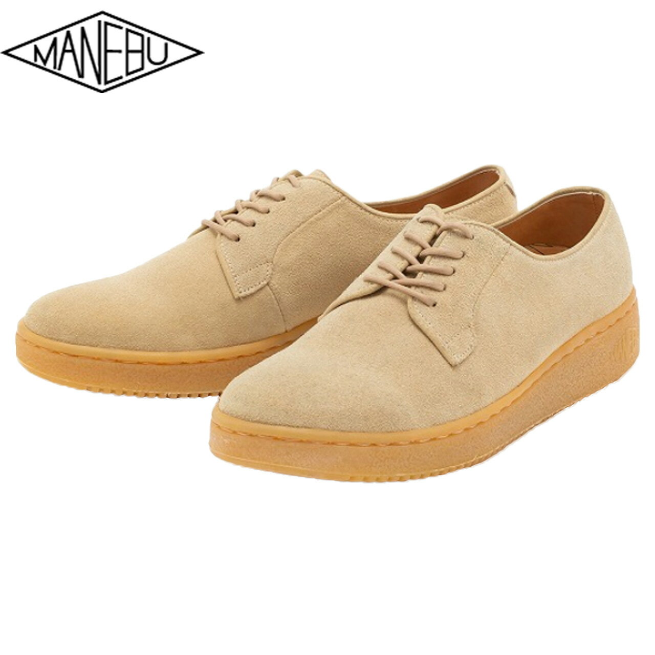 樂天商城 - MANEBU マネブ HIHIN SUEDE PAN SOLE シューズ スニーカー スエード SAND BEIGE サンドベージュ MNB001-CR-Ssbeg
