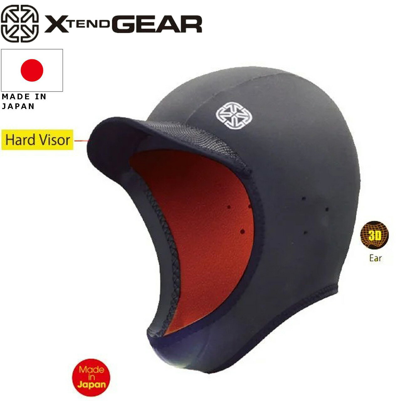 XTEND GEAR エクステンドギア 3mm DRY-Thermo Cap 内側起毛 サーフィン キャップ 3mm 2024-25 xtdscap