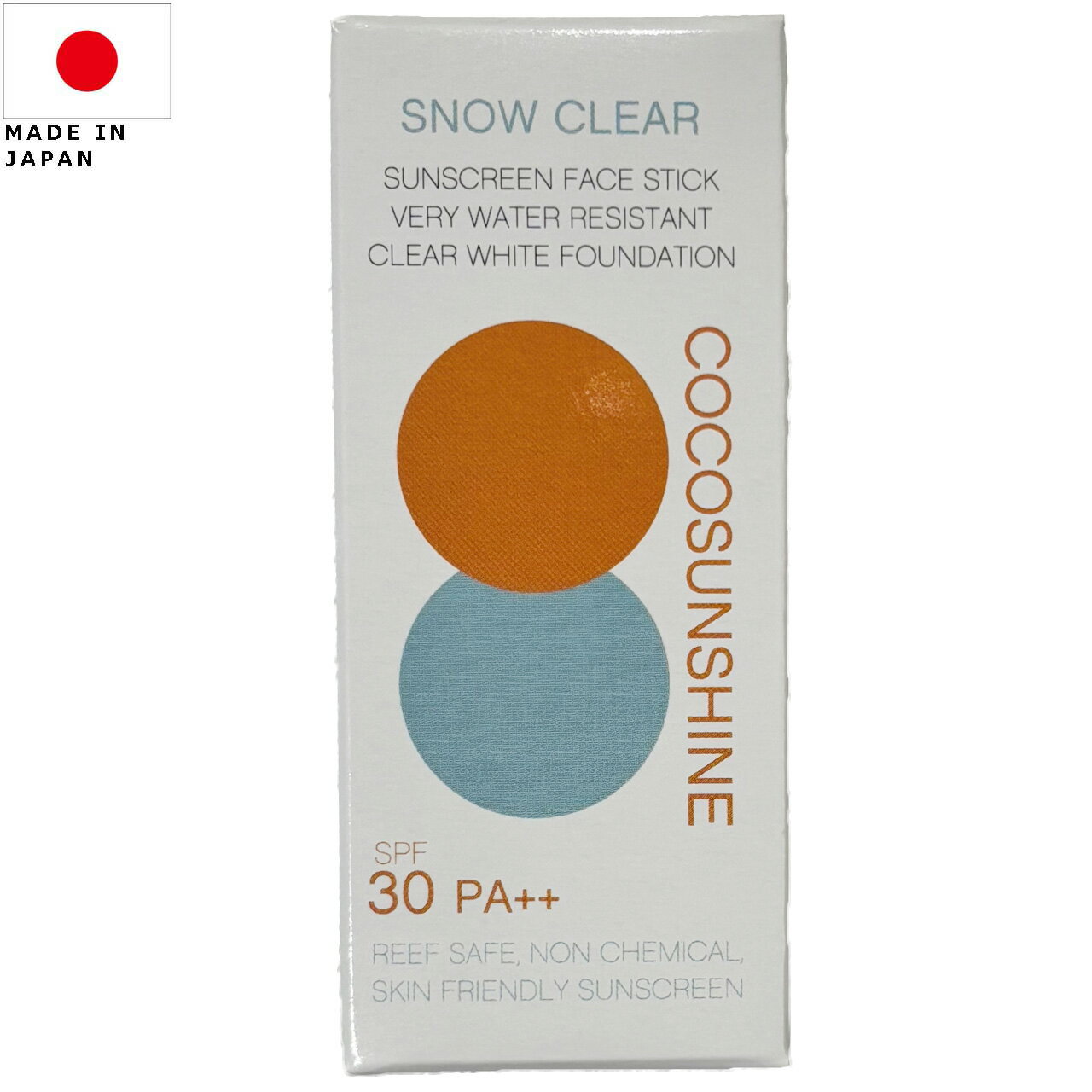 COCOSUNSHINE ココサンシャイン FACE STICK フェイススティック SNOW CLEAR スノークリア SPF30 PA++ coco35pasclr