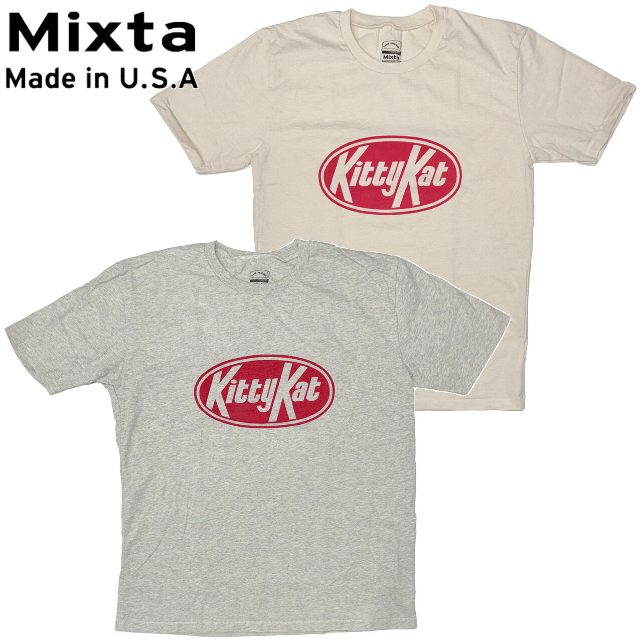 Rakuten - MIXTA ミクスタ CREWNECK T-SHIRTS Tシャツ 半袖 KITTY KAT MADE IN USA R2529