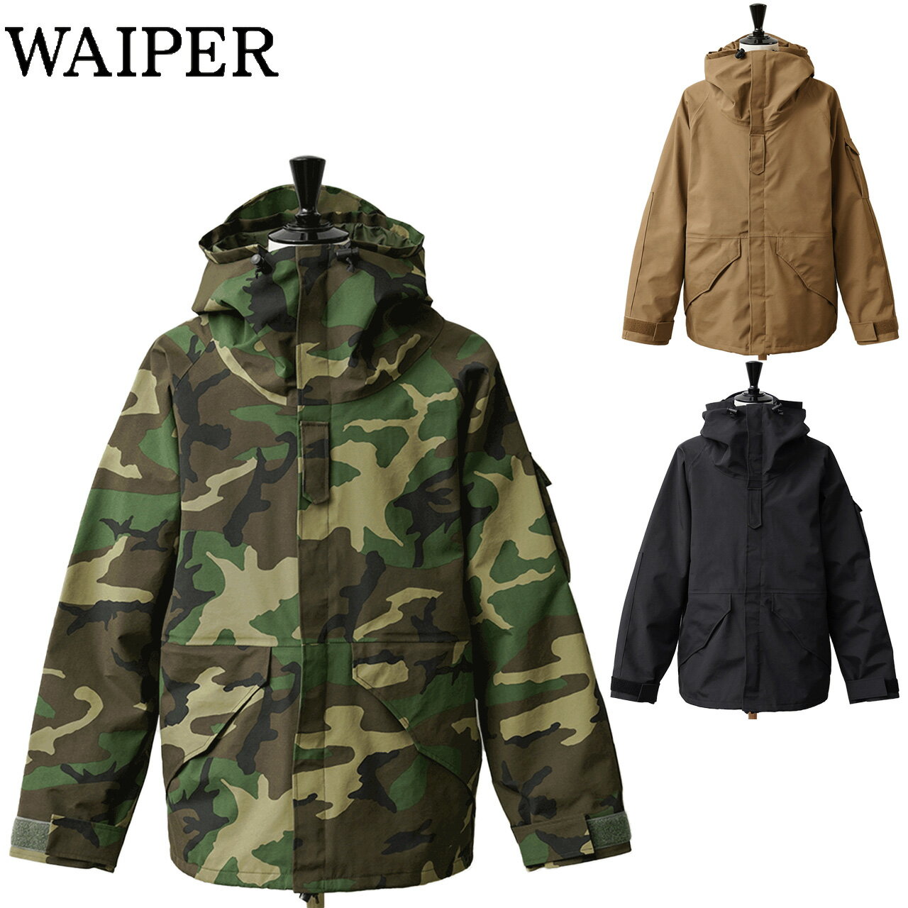 WAIPER.inc ワイパー 再現品 米軍 ECWCS GEN1 COLD WEATHER PARKA PERTEX UNLIMITED 前期型 WP1006