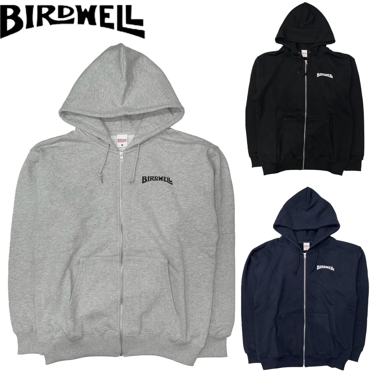 Rakuten - BIRD WELL バードウェル WORDMARK LOCKUP ZIP HOODIE ジップ パーカー フーディー BW-ZIPHD-225-JP