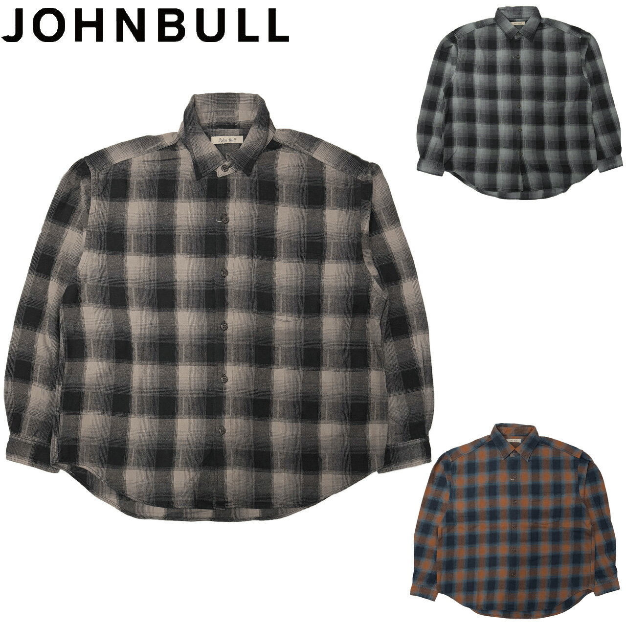 Rakuten - JOHNBULL ジョンブル ガーメントダイ ネルチェック シャツ JM254S04