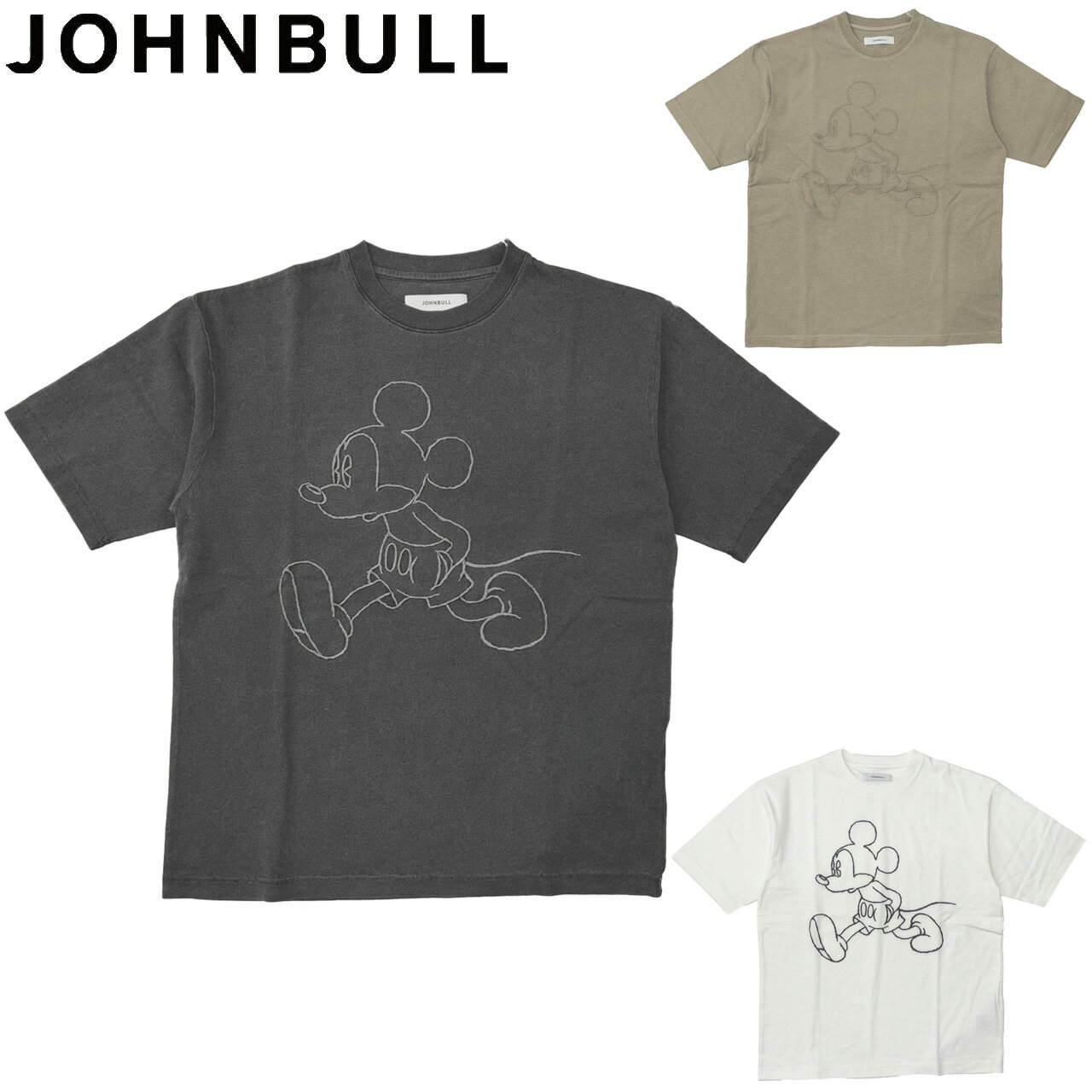 Japanese Print - JOHNBULL ジョンブル MICKEY MOUSE ミッキーマウス Embroidery Tシャツ JT261C42