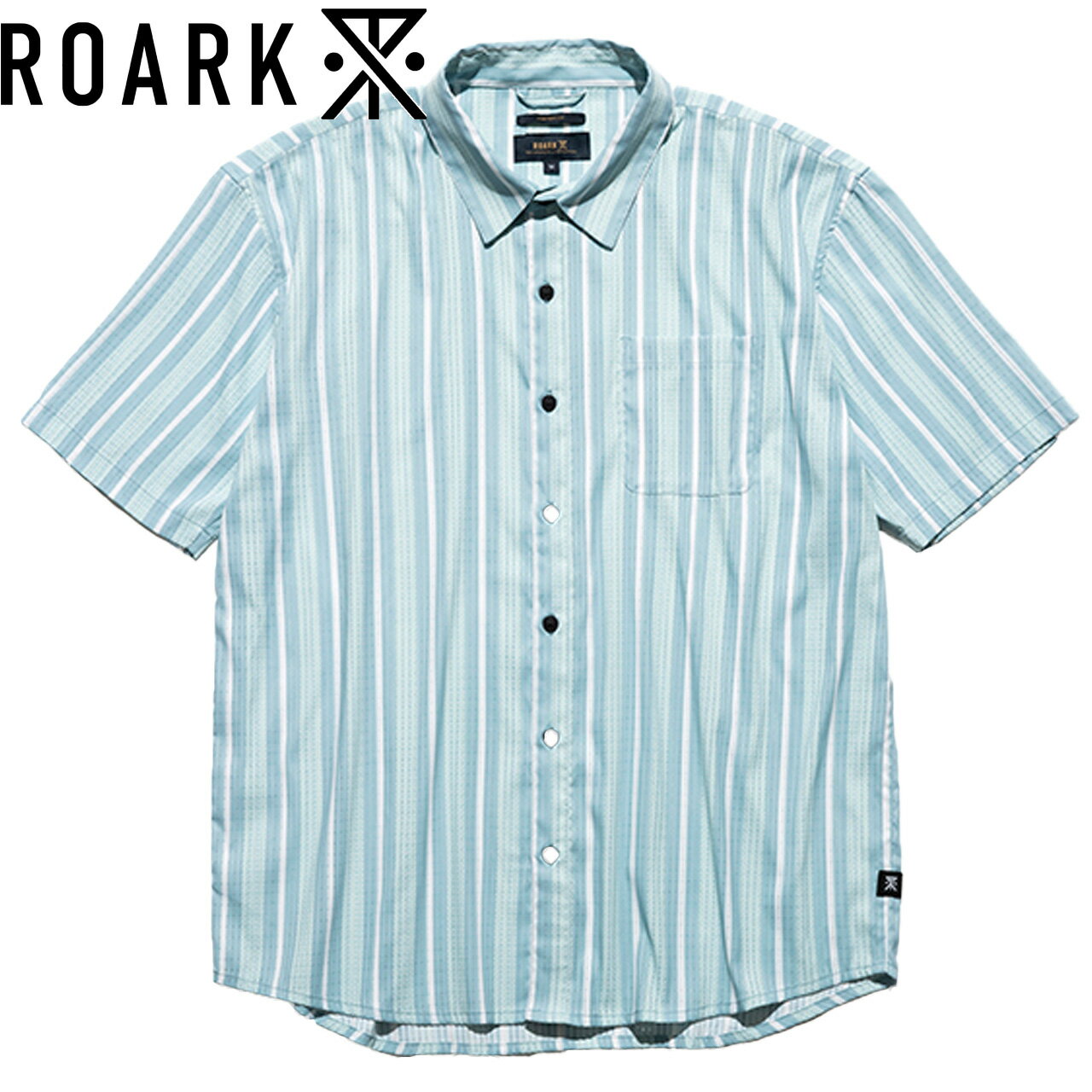 ROARK ロアーク "VERTICAL STRIPE" BLESS UP SS バーティカル ストライプ シャツ RWJ1121-SRD